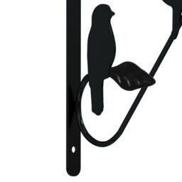 Berkfield Home Hanging Basket Brackets 4 pcs Black Steel - thumbnail 6