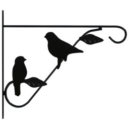 Berkfield Home Hanging Basket Brackets 4 pcs Black Steel - thumbnail 4