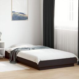 Berkfield Home Bed Frame with LED Lights without Mattress Black 100x200cm - Size: 100x200 cm - thumbnail 1