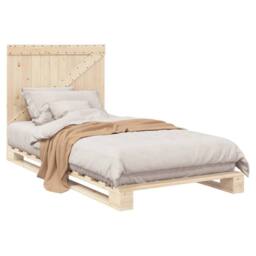 Berkfield Home Beautiful Bed Frame without Mattress with Headboard 100x200 cm So in Light Tan - thumbnail 4
