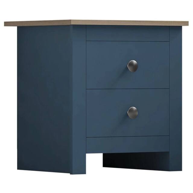 FLAVORA Modern Bedroom Furniture Bedside Table in Navy - Size: 100 cm x 100 cm - image 1