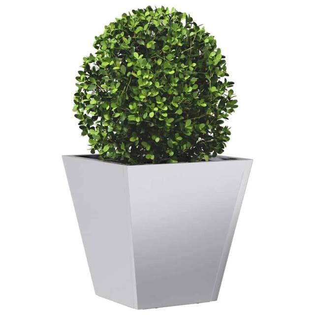 Berkfield Home Durable Garden Planter 30x30x30 cm Galvanised Steel in Grey - Size: 30 x 30 x 30 cm - image 1