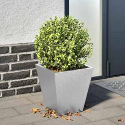 Berkfield Home Durable Garden Planter 30x30x30 cm Galvanised Steel in Grey - Size: 30 x 30 x 30 cm - thumbnail 2