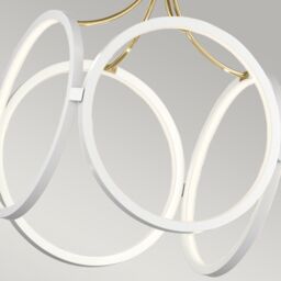 Netlighting Kichler Ciri Integrated LED Pendant Ceiling Light White with Champagne Gold 3000K - thumbnail 4