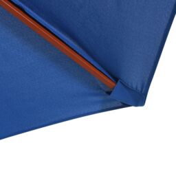 Berkfield Home Parasol with Wooden Pole 300x258 cm Blue - thumbnail 3