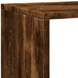 Berkfield Home Room Divider Bookcase 4-Tier Grey Sonoma 143.5x29x143.5 cm Wood in Brown - thumbnail 9