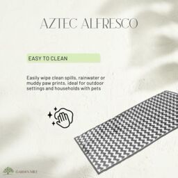 Marco Paul Black Zig Zag 150 x 210 cm Easy Clean Decorative Garden Mat - Size: 150 cm x 210 cm - thumbnail 7