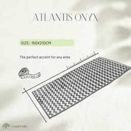 Marco Paul Black Zig Zag 150 x 210 cm Easy Clean Decorative Garden Mat - Size: 150 cm x 210 cm - thumbnail 4