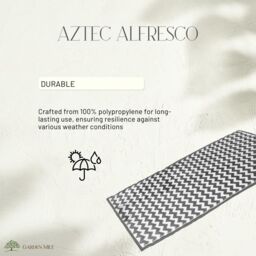 Marco Paul Black Zig Zag 150 x 210 cm Easy Clean Decorative Garden Mat - Size: 150 cm x 210 cm - thumbnail 6