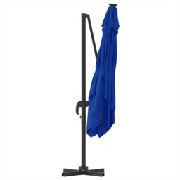 Berkfield Home Cantilever Roma Parasol Azure Blue 286x285x265 cm Aluminium - Size: 286 x 285 x 265 cm - thumbnail 7