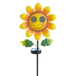 Marco Paul Solar Resin Solar Sunflower Garden Ornaments in Yellow - Size: 80 cm - thumbnail 2