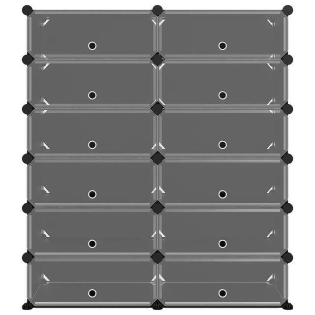 Berkfield Home Shoe Rack Black 94.5x36.5x106 cm PP - image 1