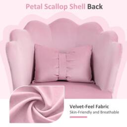 STILVORA Office Chair with Tilt Function in Pink Velvet - thumbnail 6