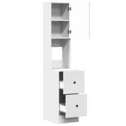 Berkfield Home Kitchen Cabinet White 35x50x180 cm Engineered Wood - Size: 35 x 50 x 180 cm - thumbnail 7