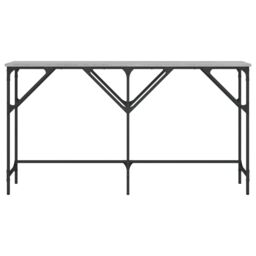 Berkfield Home Console Table Grey Sonoma 140x29x75 cm Engineered Wood - Size: 140 x 29 x 75 cm - thumbnail 4