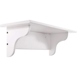mysmartbuy White Wall Mounted Wooden Book Shelf for Bedroom, Living Room, Office or Hallway - Measures W46cm x D16.5cm x H14.5cm - thumbnail 3
