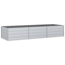Berkfield Home Garden Raised Bed 240x80x45 cm Galvanized Steel Silver - Size: 240 x 80 x 45 cm - thumbnail 3