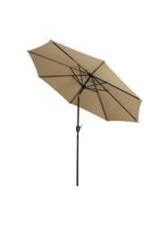 Living and Home Patio Umbrella Large 3M Traditional Parasol with Resin Base in Khaki - thumbnail 4
