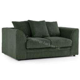 Furnishings For Less UK Luxor Jumbo Cord 3 + 2 Fabric Sofa Suite in Green - thumbnail 3