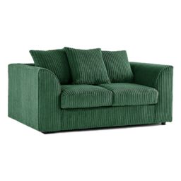 Furnishings For Less UK Luxor Jumbo Cord 3 + 2 Fabric Sofa Suite in Green - thumbnail 5