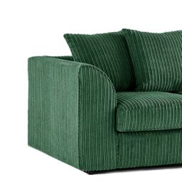 Furnishings For Less UK Luxor Jumbo Cord 3 + 2 Fabric Sofa Suite in Green - thumbnail 6