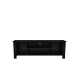 BIMOSSA Arsin White TV Stand Cabinet for 50 Inch TV - 114cm Durable Particle Board Unit w/ Open Shelves & Resilient Finish, Ideal for Living Room & - thumbnail 2
