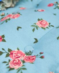 Dibor Set of 2 Floral Blue Summer Outdoor Garden Chair Seat Pad Box Cushions W45 x L45cm - Size: 45 cm x 45 cm - thumbnail 3