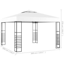 Berkfield Home Stylish Garden Marquee 3x3 m White - thumbnail 5