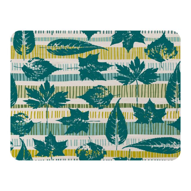 Benjamin Tate Design Autumn Pattern With Leaves On Geometric Blanket in Natural - Size: 120 cm x 150 cm - image 1