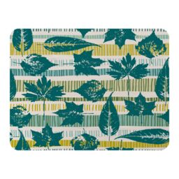 Benjamin Tate Design Autumn Pattern With Leaves On Geometric Blanket in Natural - Size: 120 cm x 150 cm - thumbnail 1