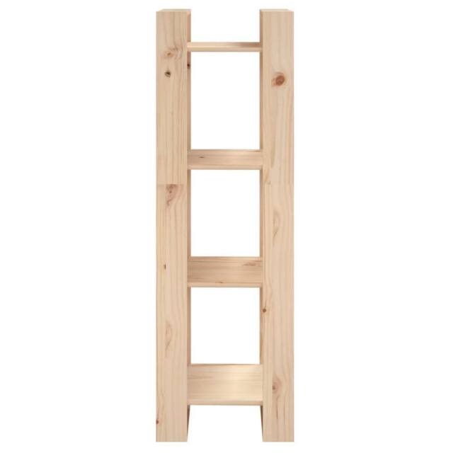 Berkfield Home Beautiful Book Cabinet/Room Divider 41x35x125 cm Solid Wood Pine in Light Brown - Size: 41 x 35 x 125 cm - image 1