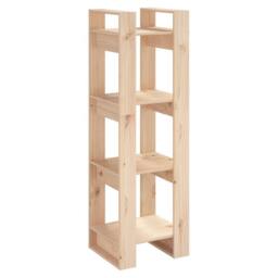 Berkfield Home Beautiful Book Cabinet/Room Divider 41x35x125 cm Solid Wood Pine in Light Brown - Size: 41 x 35 x 125 cm - thumbnail 3