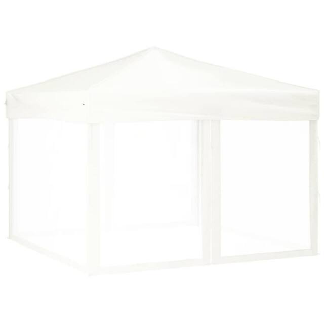 Berkfield Home Folding Party Tent with Sidewalls White 3x3 m - image 1