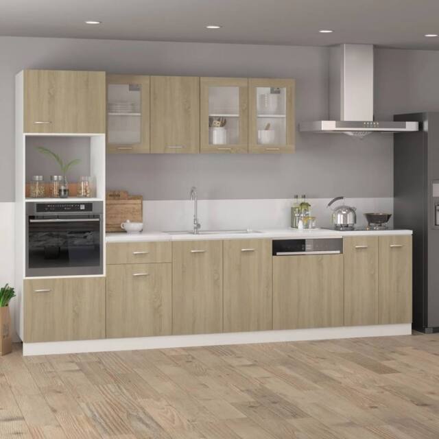 Berkfield Home Durable Dishwasher Panel Sonoma Oak 59.5x3x67 cm Engineered Wood in Light Brown - image 1