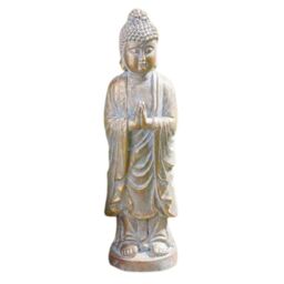 Marco Paul 47cm Praying Buddha Garden Ornament in Stone - thumbnail 2
