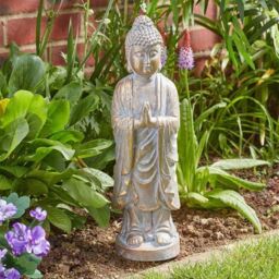 Marco Paul 47cm Praying Buddha Garden Ornament in Stone