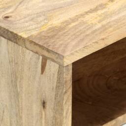 Berkfield Home TV Cabinet 110x35x48 cm Solid Mango Wood - Size: 110 x 35 x 48 cm - thumbnail 4