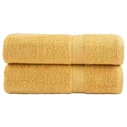 Berkfield Home Premium Shower Towels SOLUND 2pcs Gold 70x140cm 600gsm