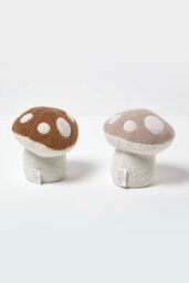 Homescapes Luxury Fabric Mushroom Doorstop Set of 2 - thumbnail 3