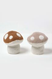 Homescapes Luxury Fabric Mushroom Doorstop Set of 2 - thumbnail 2