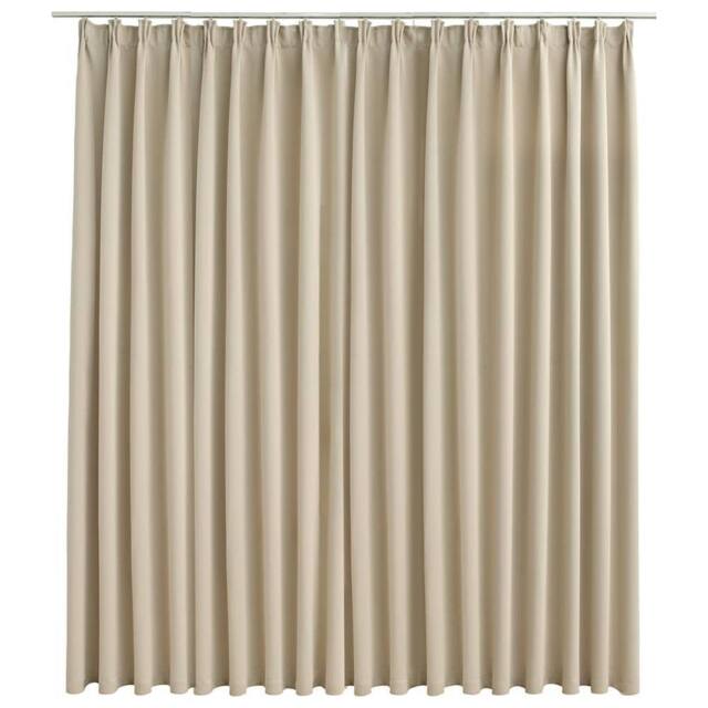 Berkfield Home Blackout Curtain with Hooks Beige 290x245 cm - image 1