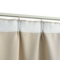 Berkfield Home Blackout Curtain with Hooks Beige 290x245 cm - thumbnail 4