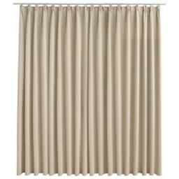 Berkfield Home Blackout Curtain with Hooks Beige 290x245 cm - thumbnail 1