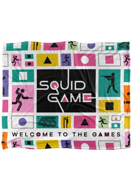 Squid Game Season 3 152 X 127 cm Game Icons Silky Touch Super Soft Throw Blanket in White - image 1