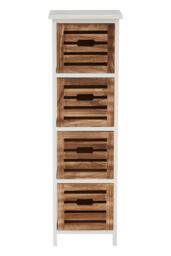 Orsina Stylish Compact 4 Drawers Chest, Modern Chest Of Drawers For Livingroom, Minimalist Storage Chest For Lounge in Natural - thumbnail 1
