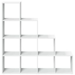 Berkfield Home Room Divider Bookcase 4-Tier White 131.5x29x131.5 cm Engineered Wood - thumbnail 5