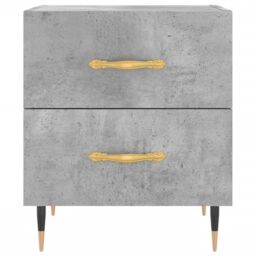 Berkfield Home Bedside Cabinet Concrete Grey 40x35x47.5 cm Engineered Wood - thumbnail 6