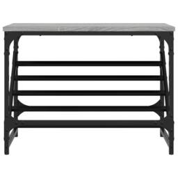 Berkfield Home Shoe Rack Grey Sonoma 60x30x45 cm Engineered Wood - Size: 60 x 30 x 45 cm - thumbnail 4