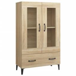 Berkfield Home Highboard Sonoma Oak 70x31x115 cm Engineered Wood in Brown - Size: 70 x 31 x 115 cm