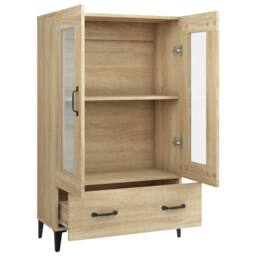 Berkfield Home Highboard Sonoma Oak 70x31x115 cm Engineered Wood in Brown - Size: 70 x 31 x 115 cm - thumbnail 5